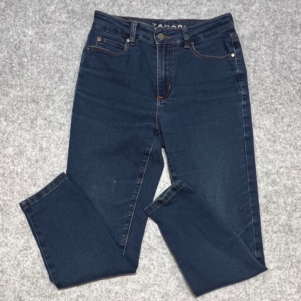 Tahari Womens High Rise Skinny Jeans‎ Dark Indigo Wash Size 8/29 Slim Fit